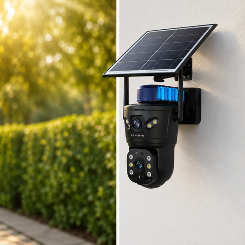 4K Solar Security Camera | Dual Lens, 4G & WiFi, Night Vision & Weatherproof